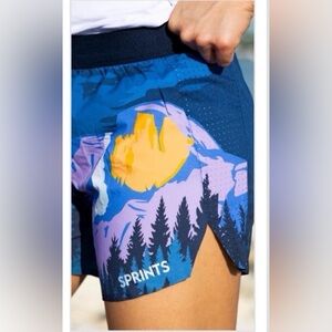 Sprints Sweat In Color Women's Avigate 4" Mercy Short Size XL Running Yosemite
